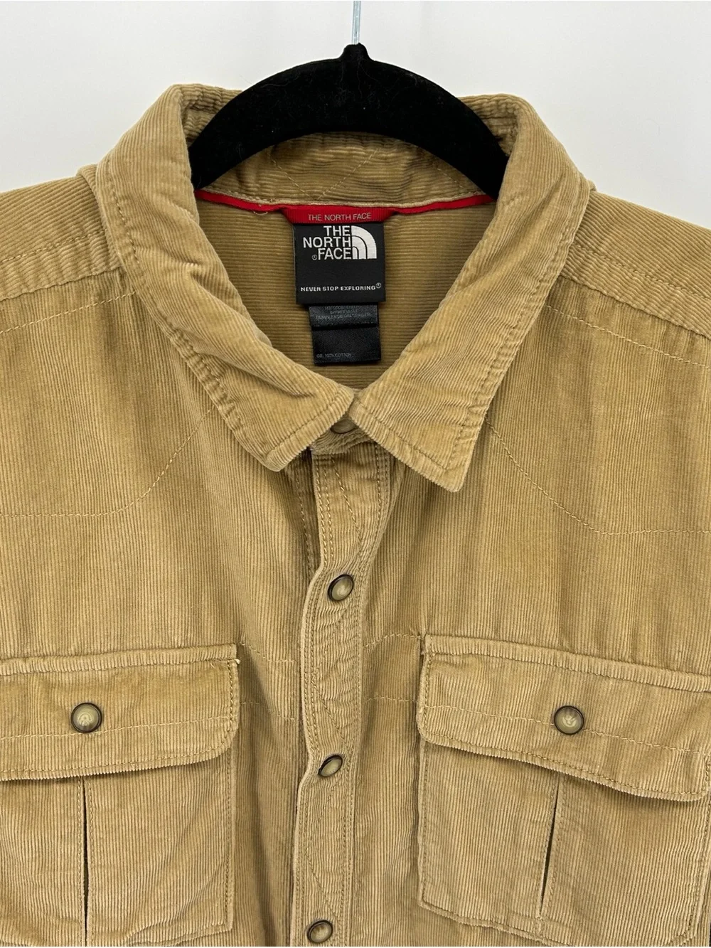 The North Face Corduroy Button-Up Shirt Jacket - Khaki